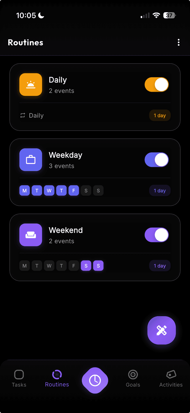 KroNav Routines View